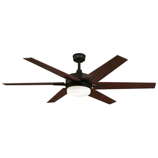 Brilliantbulb 60 in. Indoor Ceiling Fan Dimmable Led Light Kit with Opal Frosted Glass Oil Rubbed Bronze BR2689967 - main